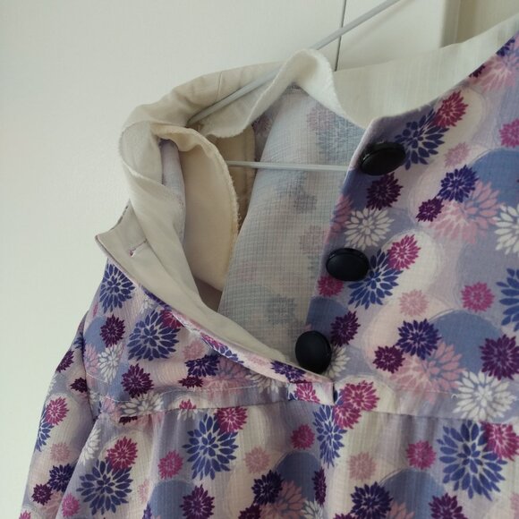 Amish Mennonite Dress 40"B 28-33"W Vintage Handmade Purple Floral - Picture 13 of 13